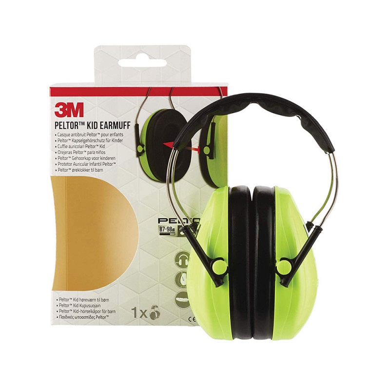 3M Peltor Kid Opitime Neon Green Ear Muffs