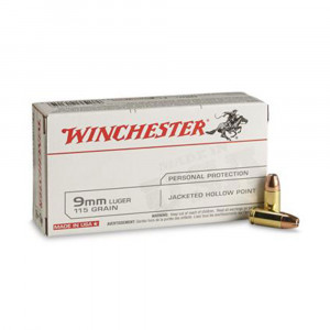 Winchester 9mm Luger 115 Grain Jacketed Hollow Poi...