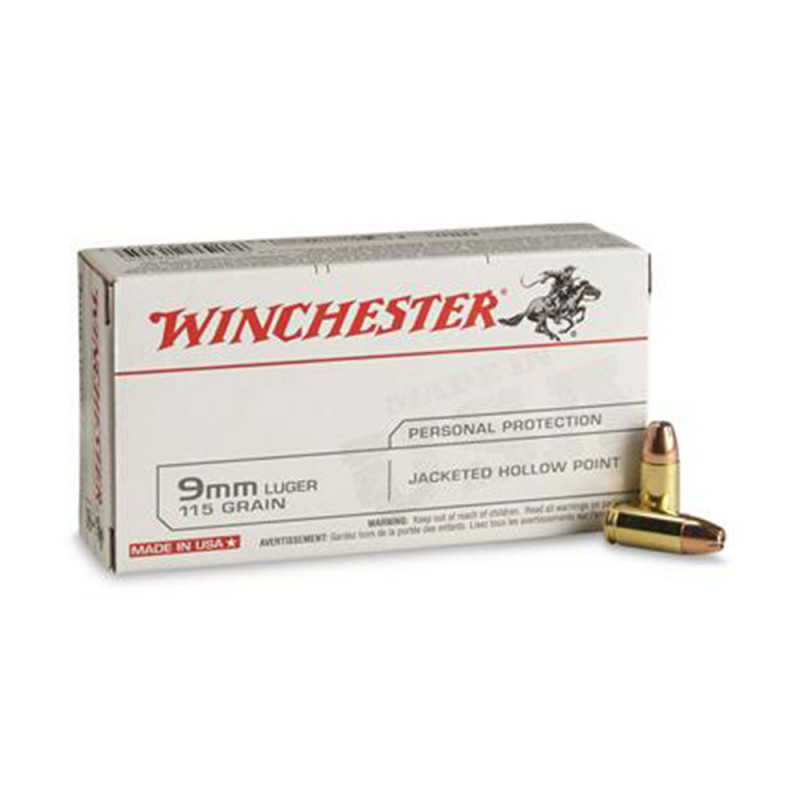 Winchester 9mm Luger 115 Grain Jacketed Hollow Point 5